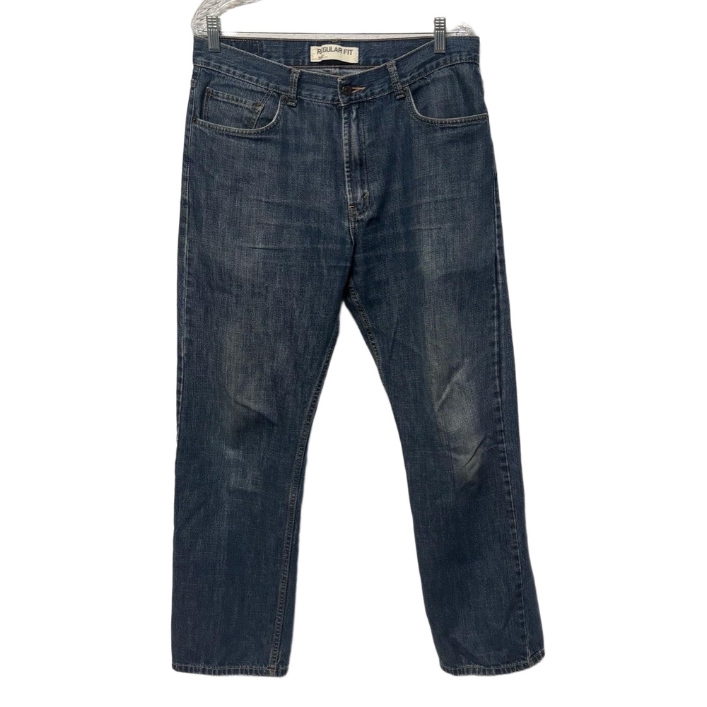Levi Jeans Mens 34x32 Blue‎ 505 Regular Fit Medium Wash 80’s Rugged Casual Fall